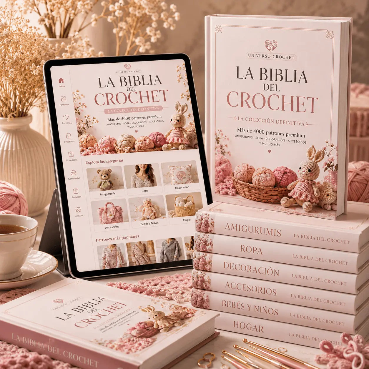 La Biblia Del Crochet : Crea piezas increíbles con +4000 patrones Premium